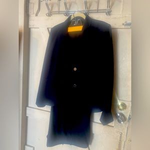3pc Black Suit Blazer sz14 Bottom sz12